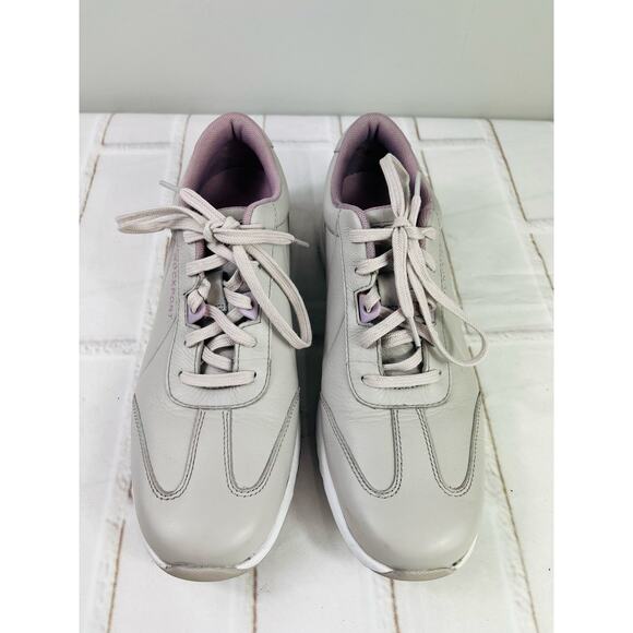 New Rockport lilac leather sneakers size 7.5 - Picture 4 of 10